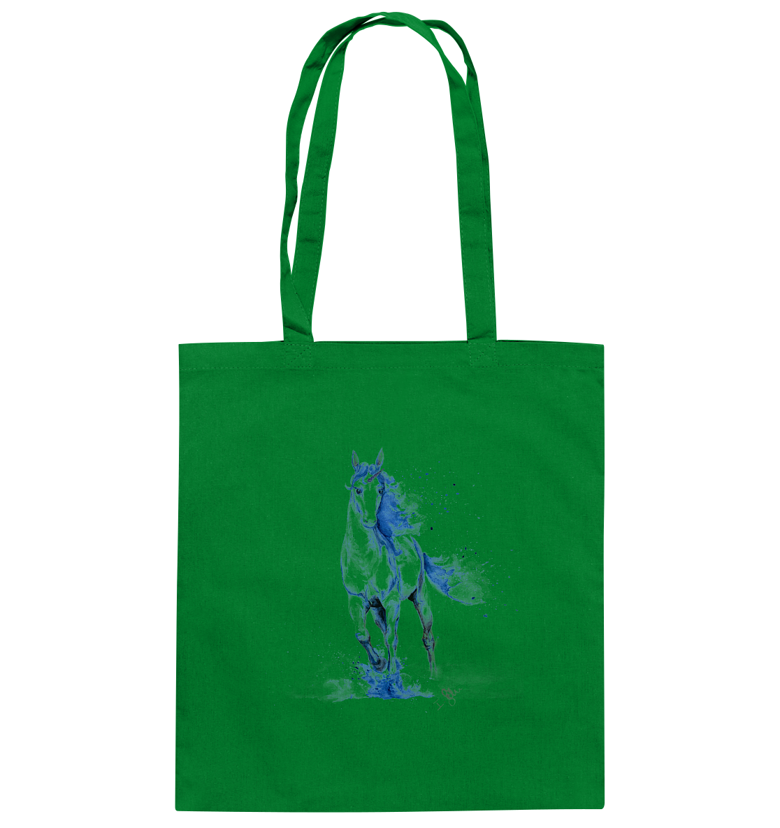 Blaues Einhorn - Baumwolltasche