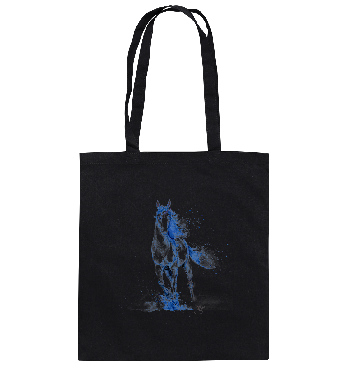 Blaues Einhorn - Baumwolltasche