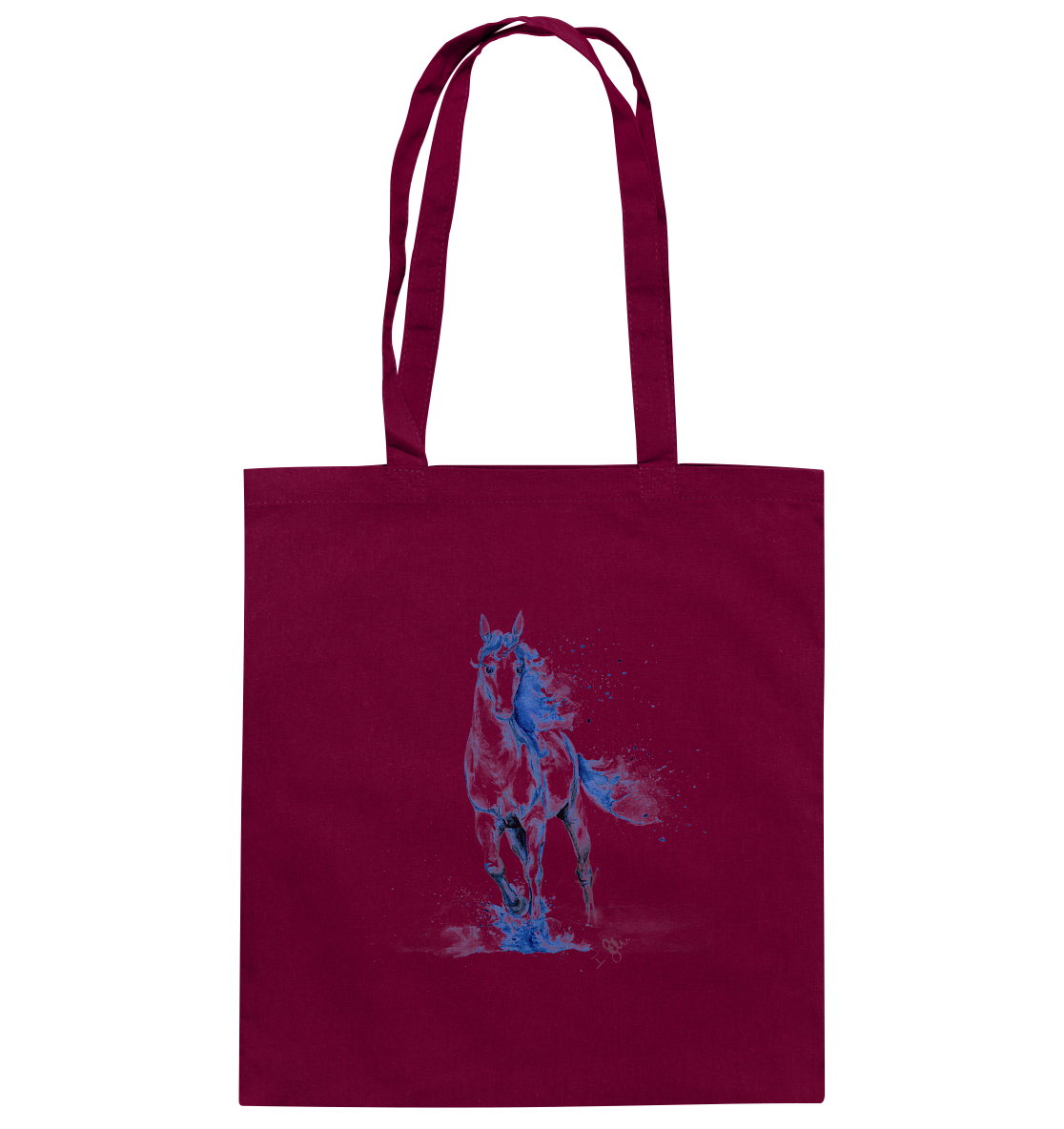 Blaues Einhorn - Baumwolltasche