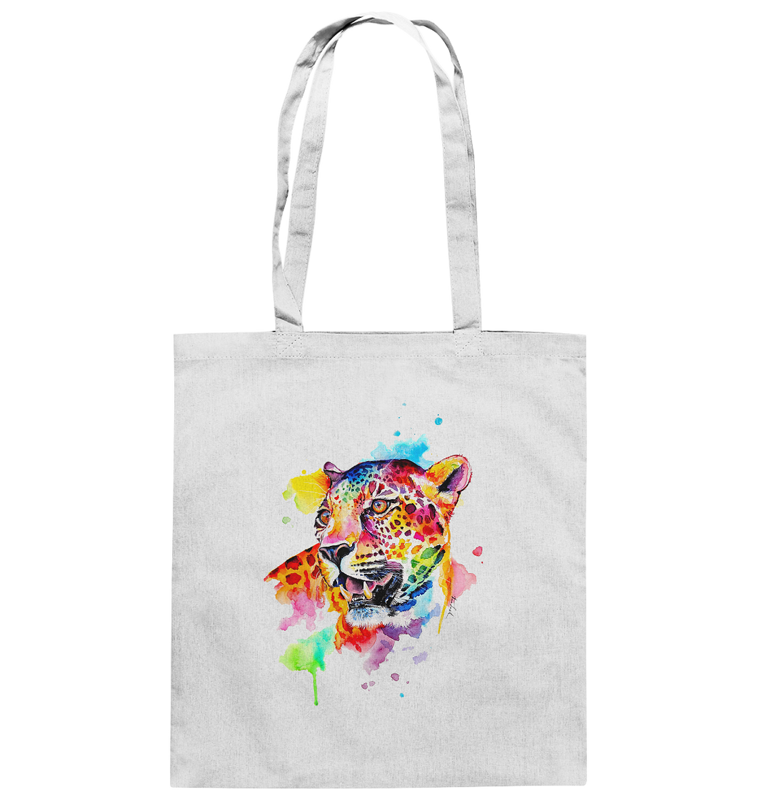 Bunter Leopard  - Baumwolltasche