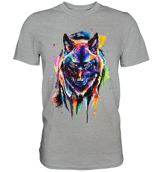 Bunter schwarzer Wolf - Classic Shirt