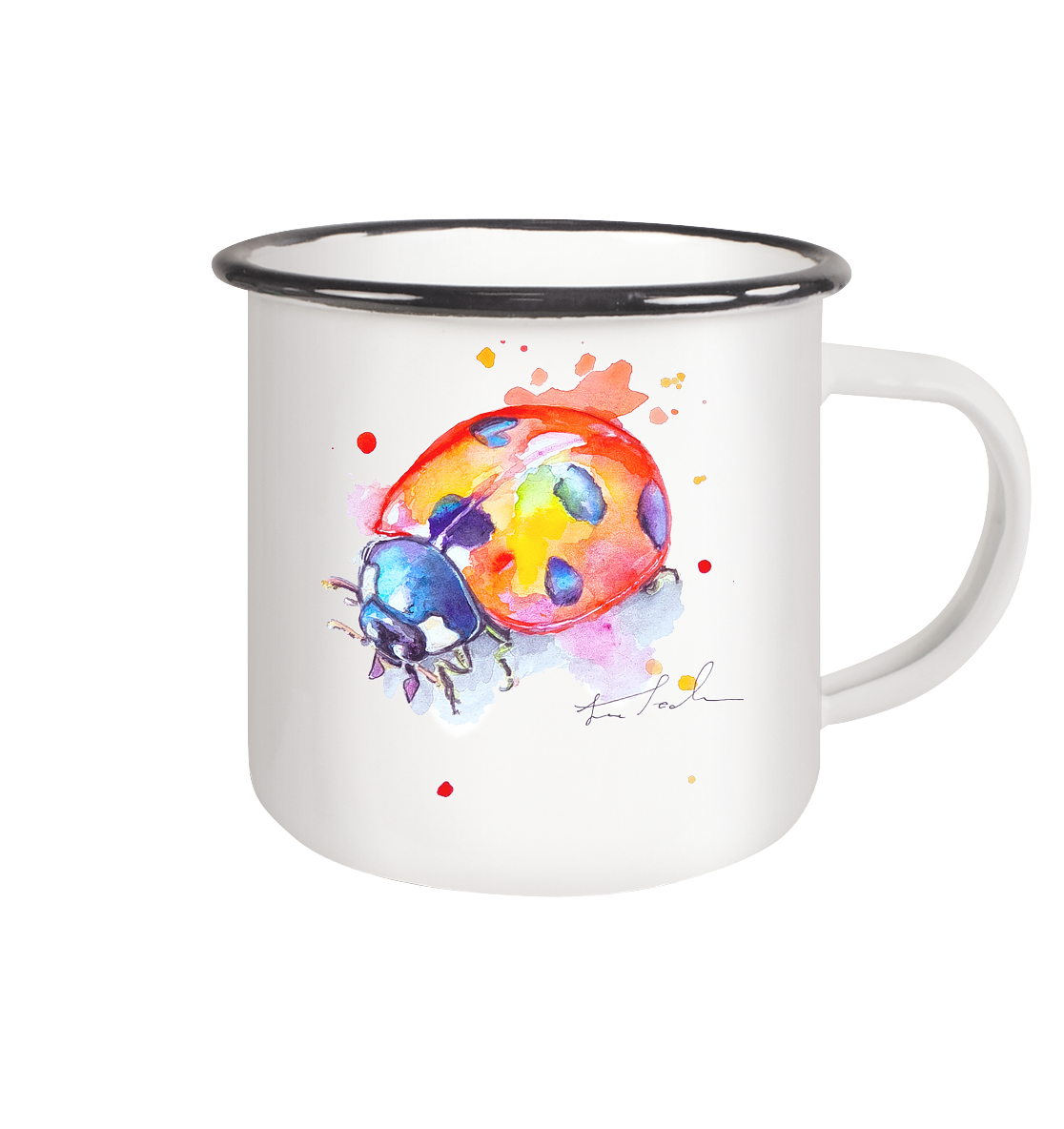 Tasse Wanda  - Emaille Tasse (Black)