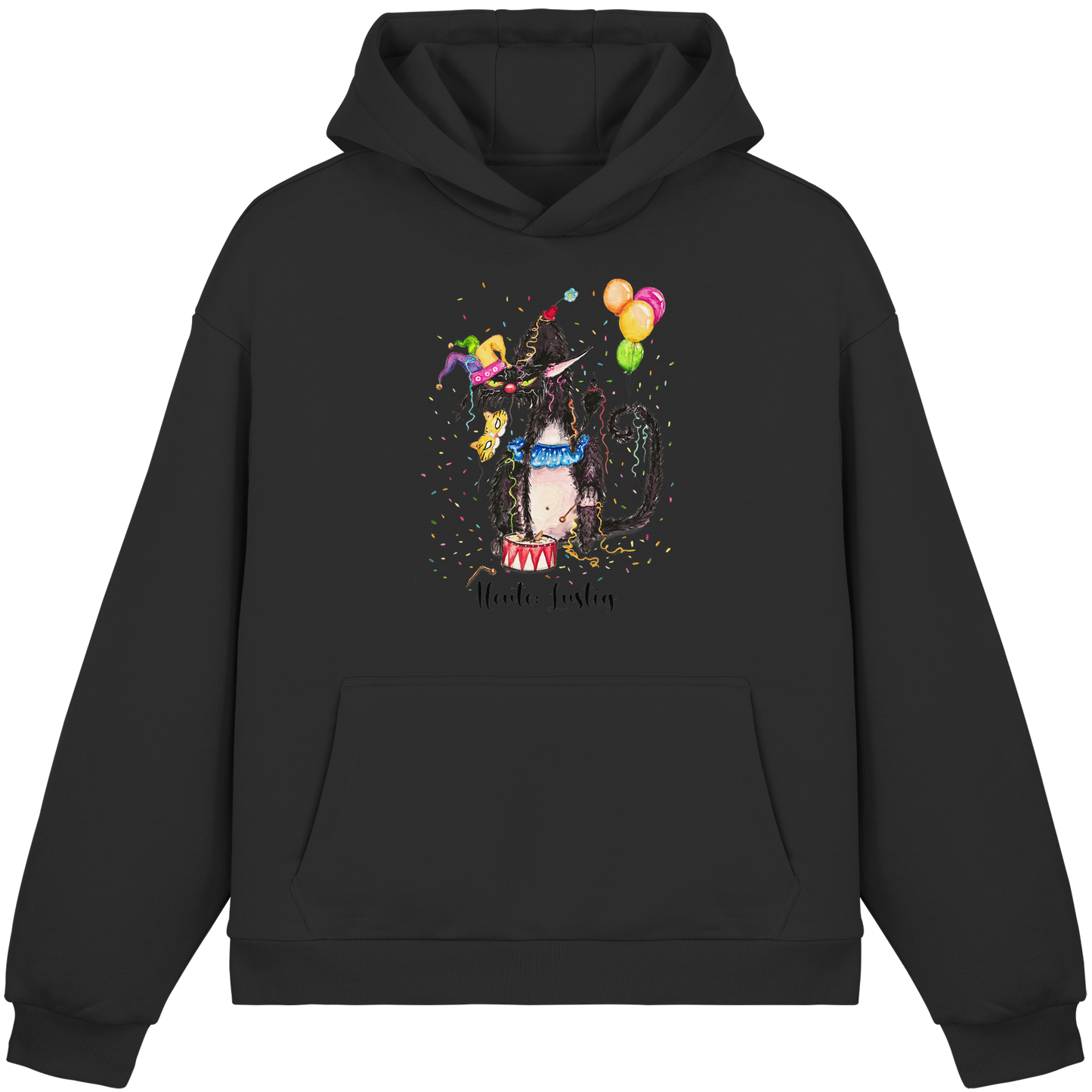 Lustige F*U-Cat  - Fluffy Boxcut Hoodie