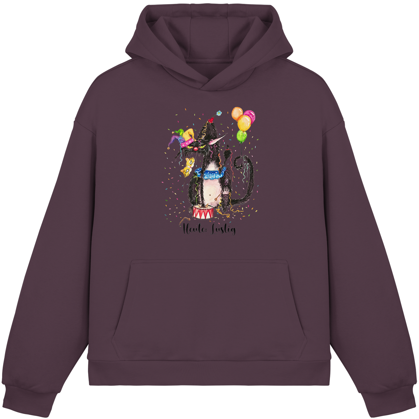 Lustige F*U-Cat  - Fluffy Boxcut Hoodie
