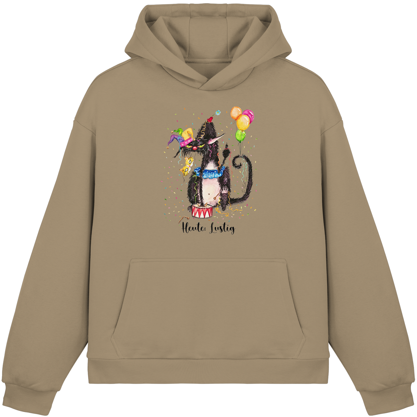 Lustige F*U-Cat  - Fluffy Boxcut Hoodie