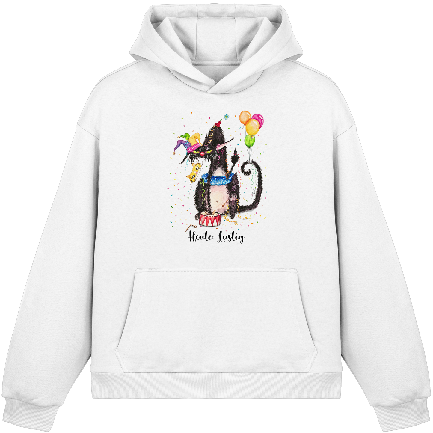Lustige F*U-Cat  - Fluffy Boxcut Hoodie