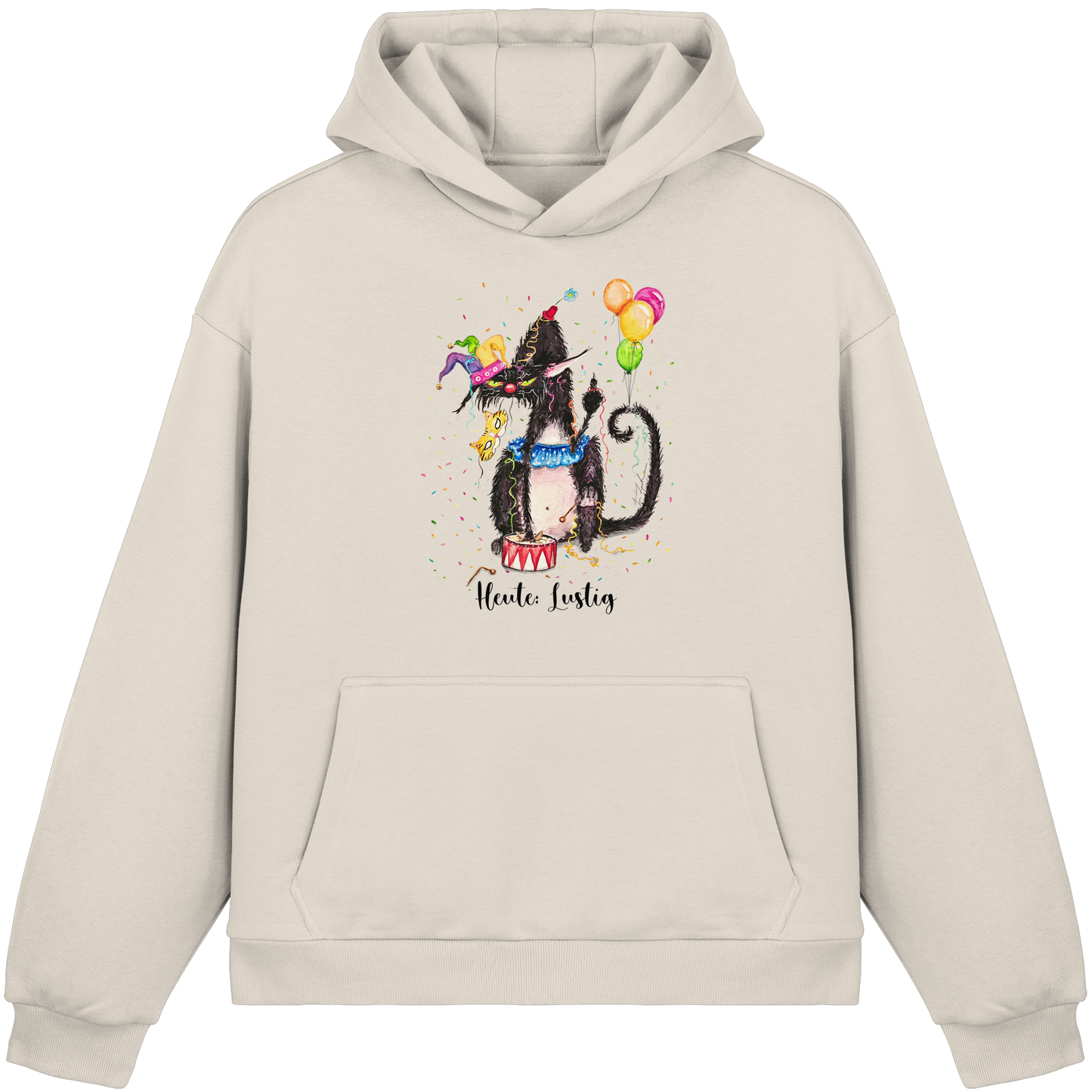 Lustige F*U-Cat  - Fluffy Boxcut Hoodie
