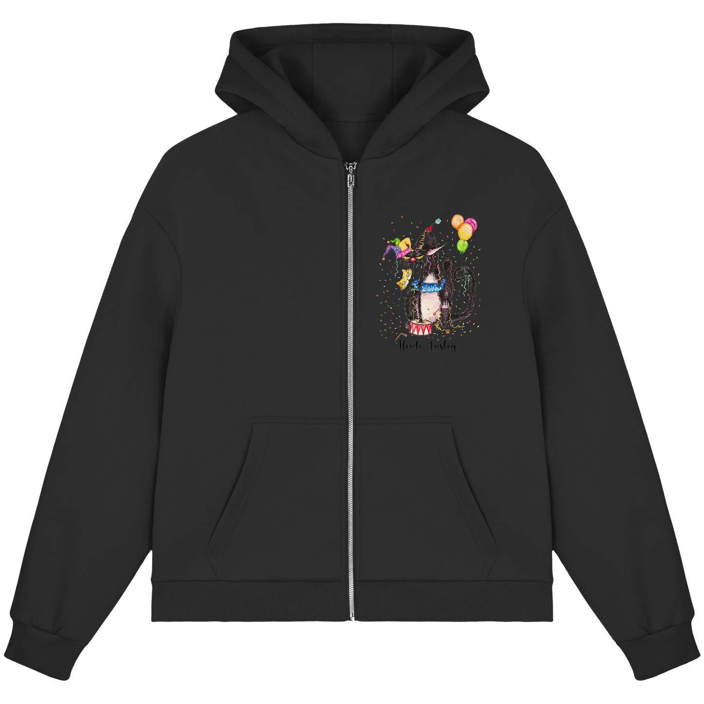 Lustige F*U-Cat  - Fluffy Boxcut Zipper