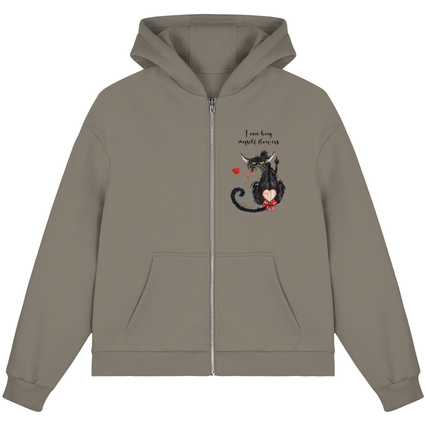 Feministische Valentins - F**U-Cat  - Fluffy Boxcut Zipper