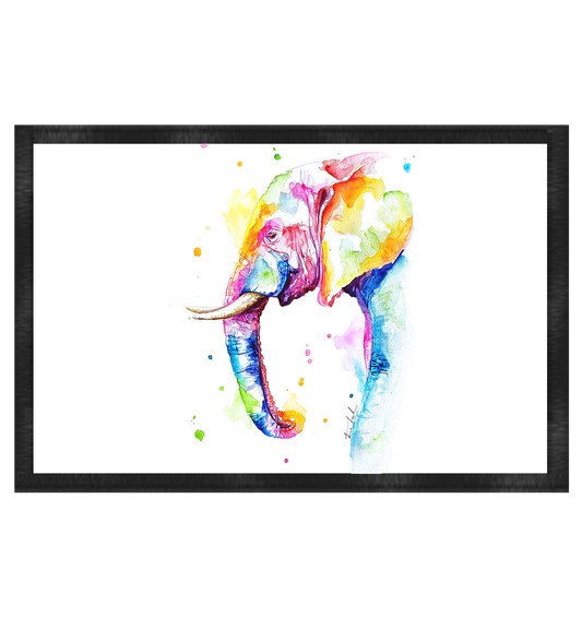 Bunter Elefant - Fußmatte 60x40cm