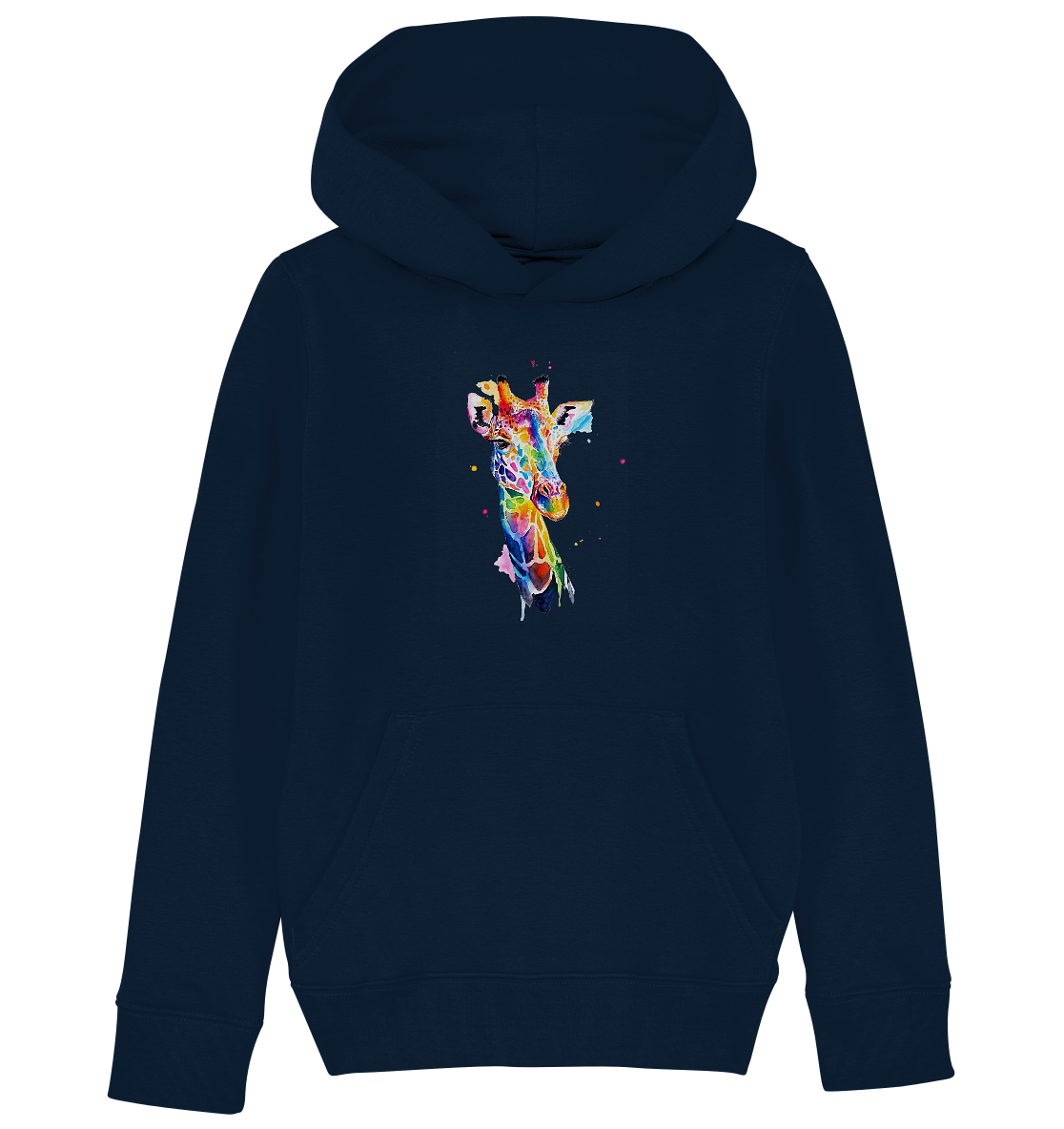 Motiv farbenfrohe Giraffe - Kids Organic Hoodie