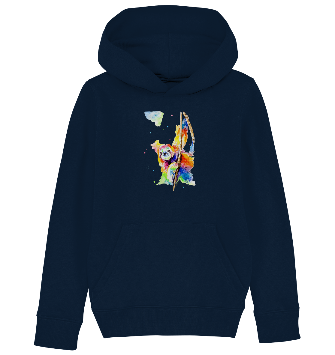 Buntes Faultier - Kids Organic Hoodie