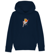 Lade das Bild in den Galerie-Viewer, Buntes Rotkehlchen - Kids Organic Hoodie
