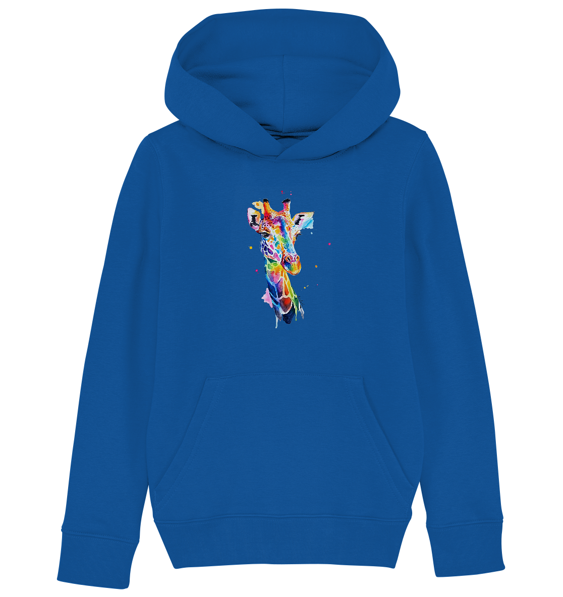Motiv farbenfrohe Giraffe - Kids Organic Hoodie