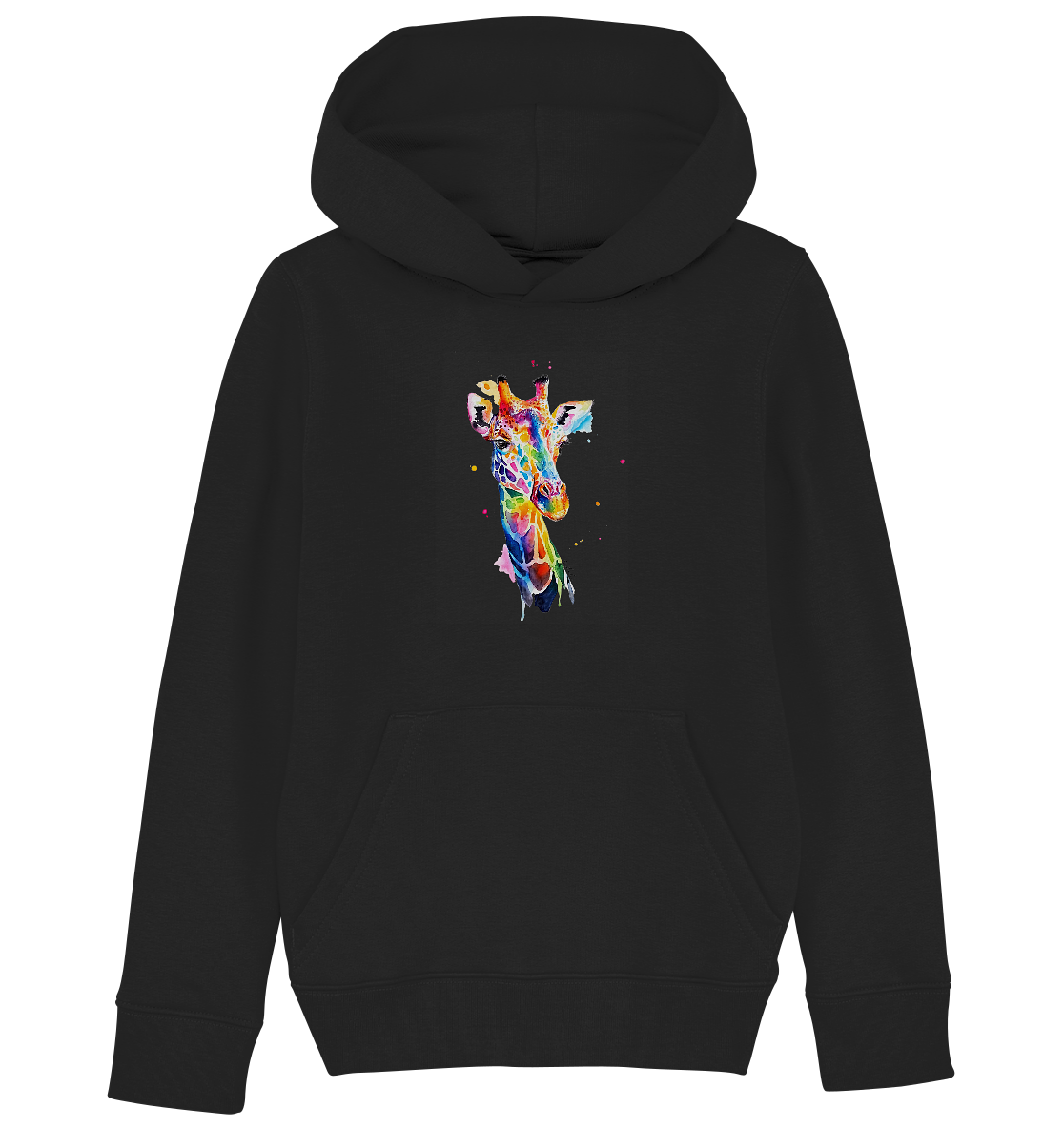 Motiv farbenfrohe Giraffe - Kids Organic Hoodie