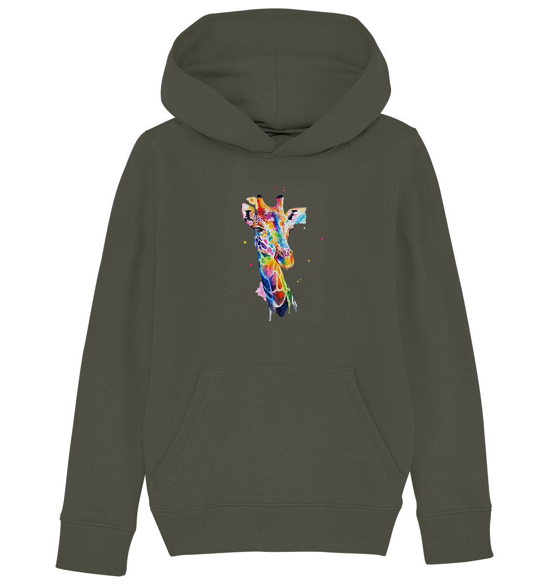 Motiv farbenfrohe Giraffe - Kids Organic Hoodie