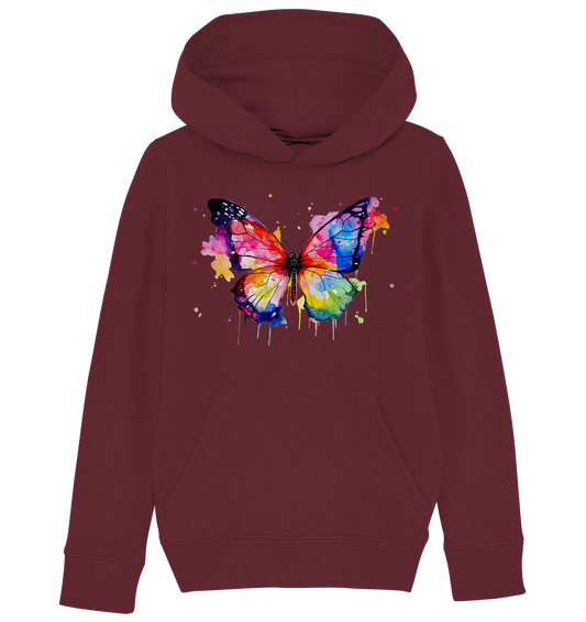 Motiv farbenfroher Schmetterling - Kids Organic Hoodie