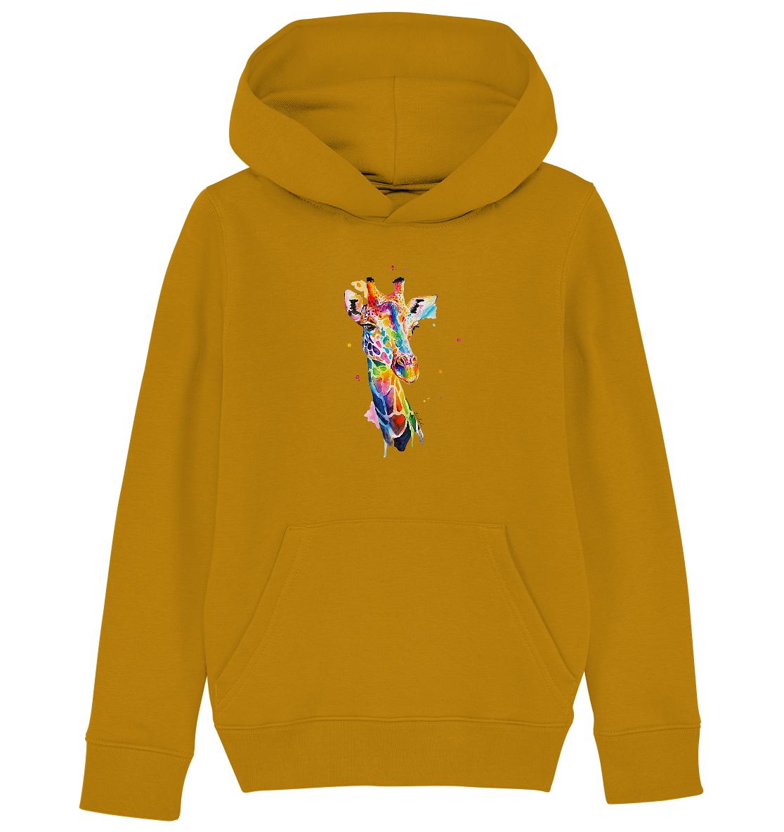 Motiv farbenfrohe Giraffe - Kids Organic Hoodie