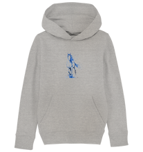 Lade das Bild in den Galerie-Viewer, Blaues Einhorn - Kids Organic Hoodie
