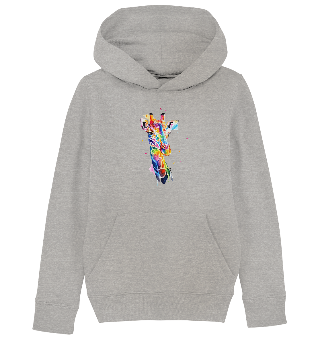 Motiv farbenfrohe Giraffe - Kids Organic Hoodie