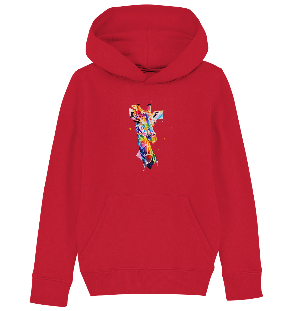 Motiv farbenfrohe Giraffe - Kids Organic Hoodie