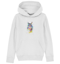 Lade das Bild in den Galerie-Viewer, Bunte Katze - Kids Organic Hoodie

