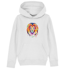 Lade das Bild in den Galerie-Viewer, Bunter Löwe - Kids Organic Hoodie

