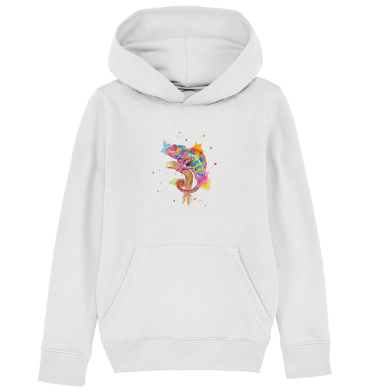 Buntes Chamäleon  - Kids Organic Hoodie