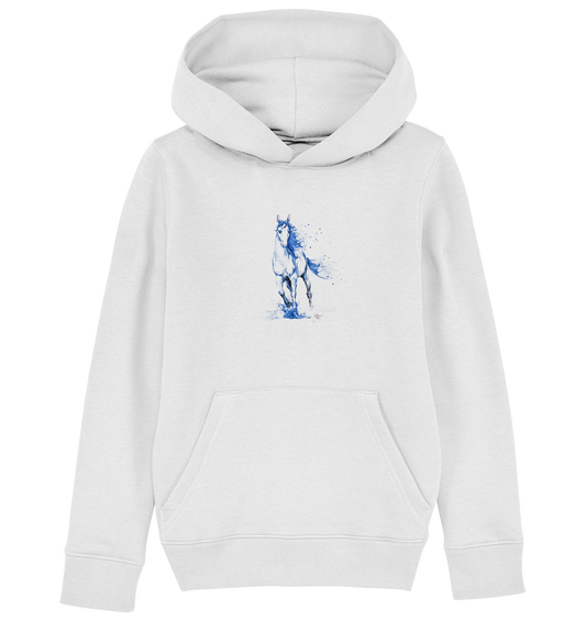 Blaues Einhorn - Kids Organic Hoodie