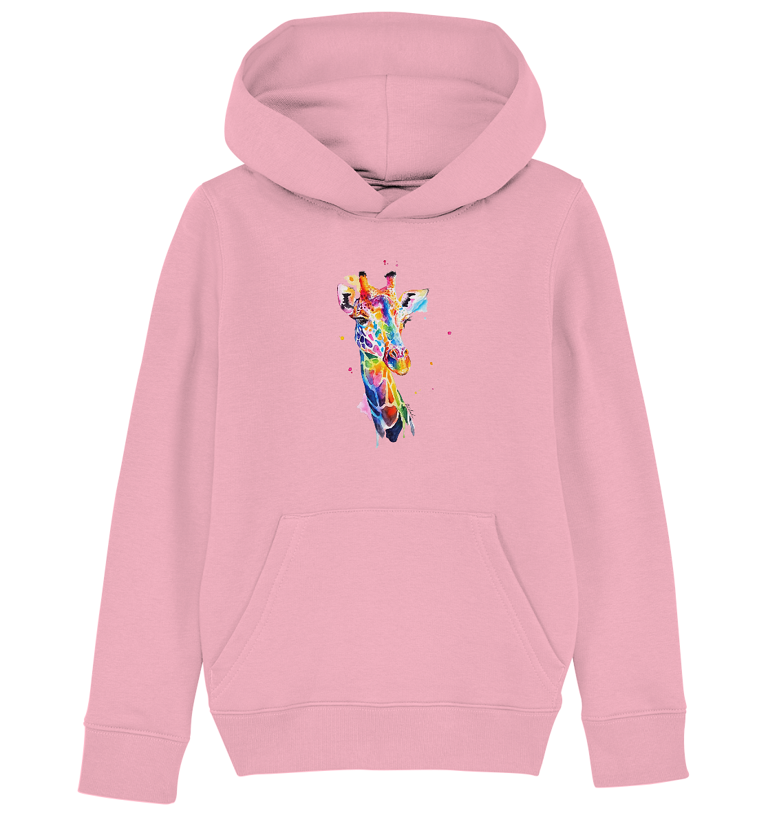 Motiv farbenfrohe Giraffe - Kids Organic Hoodie