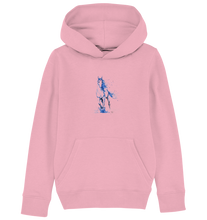 Lade das Bild in den Galerie-Viewer, Blaues Einhorn - Kids Organic Hoodie
