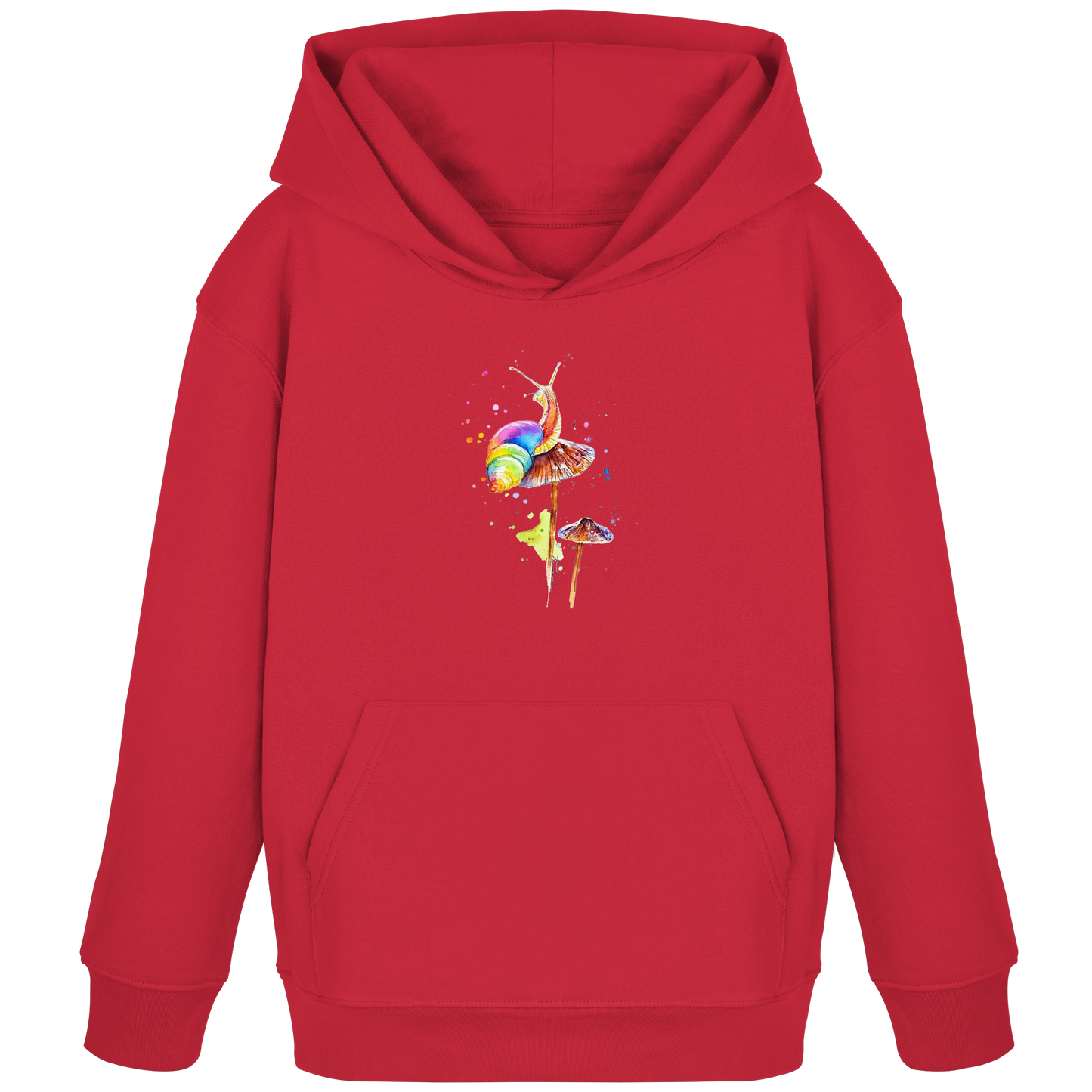 Schnecke auf Pilzen - Kids Organic Hoodie