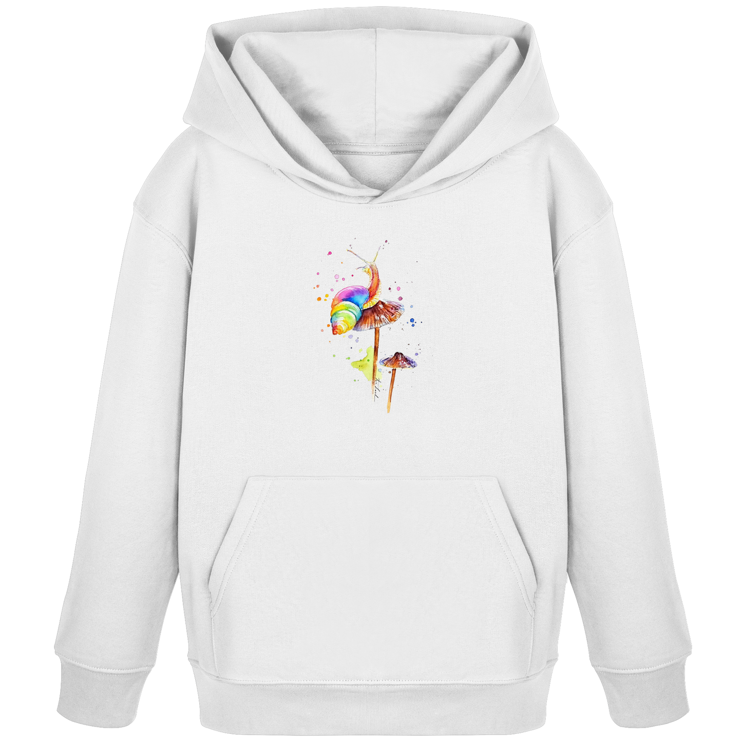 Schnecke auf Pilzen - Kids Organic Hoodie