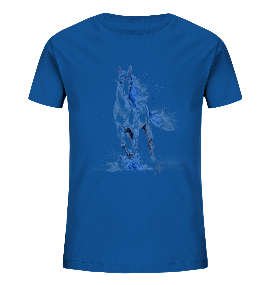 Blaues Einhorn - Kids Organic Shirt