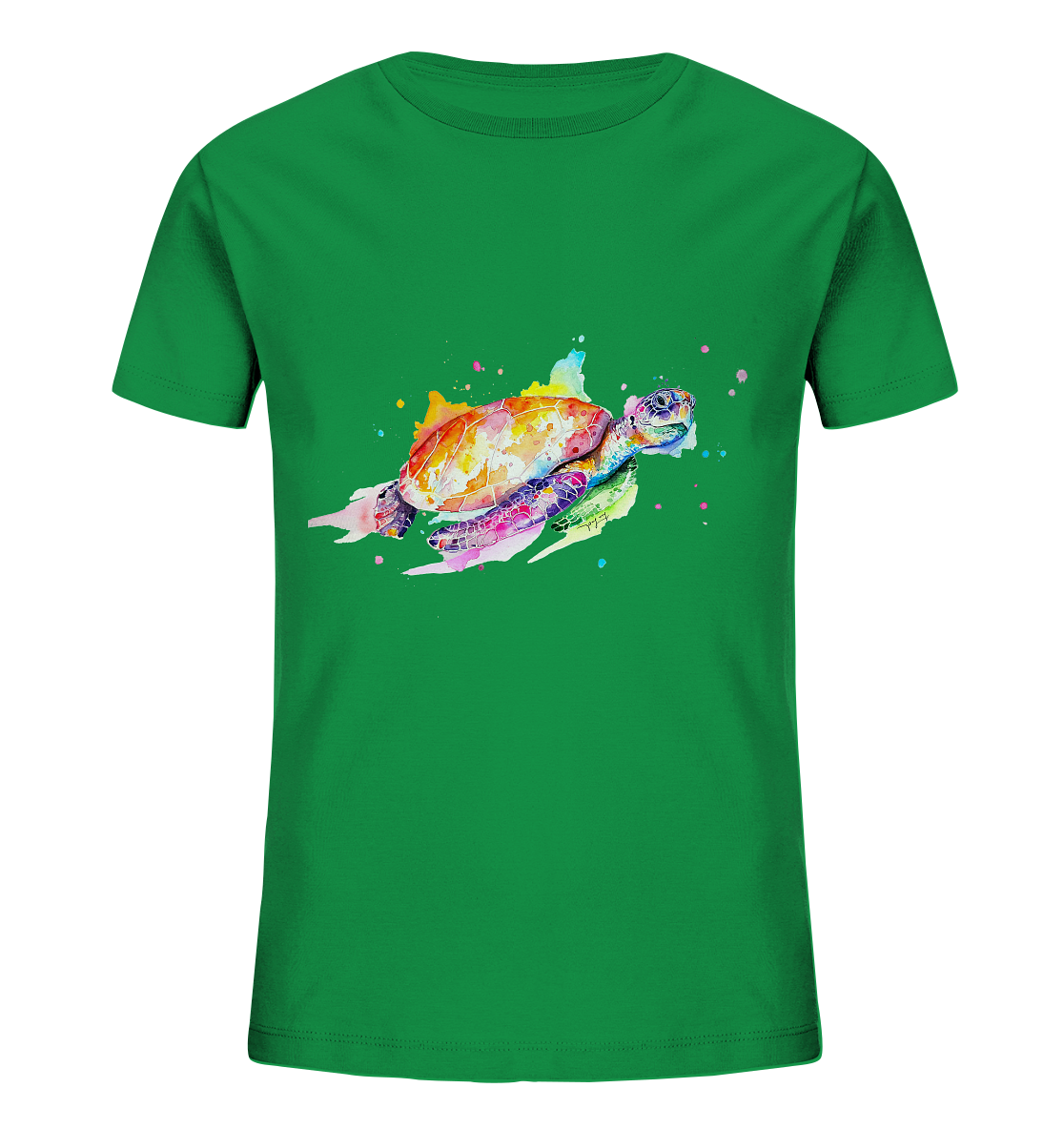 Bunte Meeresschildkröte - Kids Organic Shirt