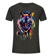 Lade das Bild in den Galerie-Viewer, Bunter schwarzer Wolf - Kids Organic Shirt
