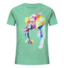 Lade das Bild in den Galerie-Viewer, Bunter Elefant - Kids Organic Shirt
