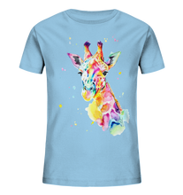Lade das Bild in den Galerie-Viewer, Bunte Giraffe - Kids Organic Shirt
