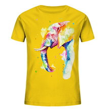 Lade das Bild in den Galerie-Viewer, Bunter Elefant - Kids Organic Shirt
