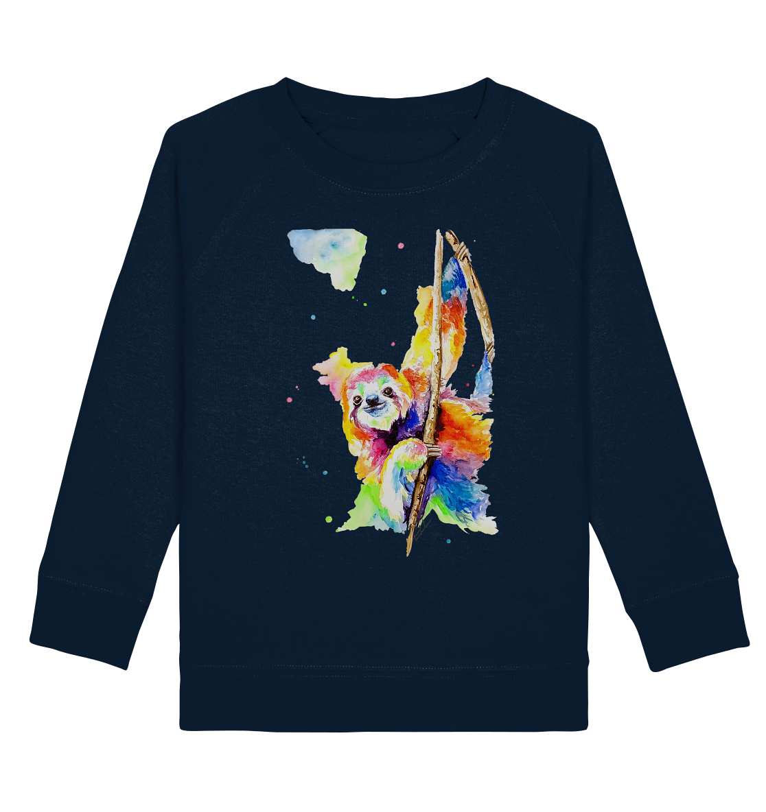 Buntes Faultier - Kids Organic Sweatshirt