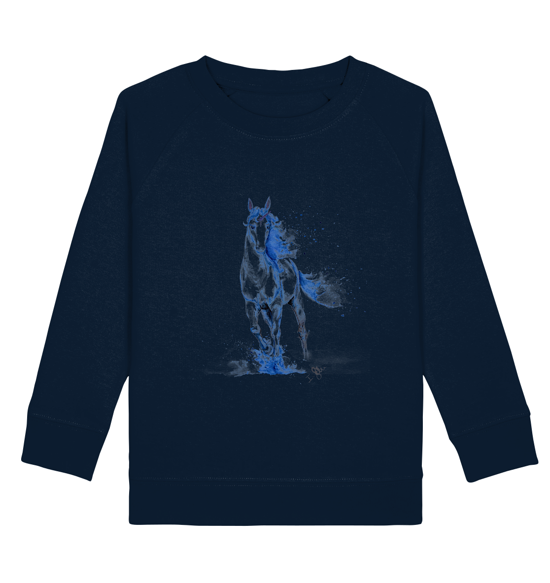 Blaues Einhorn - Kids Organic Sweatshirt