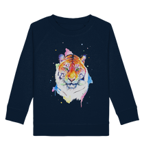Lade das Bild in den Galerie-Viewer, Bunter Tiger - Kids Organic Sweatshirt
