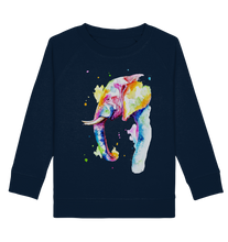 Lade das Bild in den Galerie-Viewer, Bunter Elefant - Kids Organic Sweatshirt
