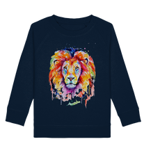 Lade das Bild in den Galerie-Viewer, Bunter Löwe - Kids Organic Sweatshirt
