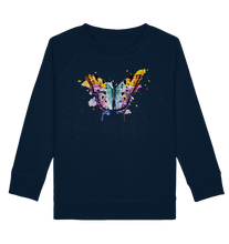 Lade das Bild in den Galerie-Viewer, Bunter Schmetterling - Kids Organic Sweatshirt
