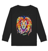 Lade das Bild in den Galerie-Viewer, Bunter Löwe - Kids Organic Sweatshirt
