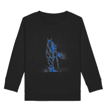 Lade das Bild in den Galerie-Viewer, Blaues Einhorn - Kids Organic Sweatshirt
