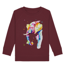 Lade das Bild in den Galerie-Viewer, Bunter Elefant - Kids Organic Sweatshirt
