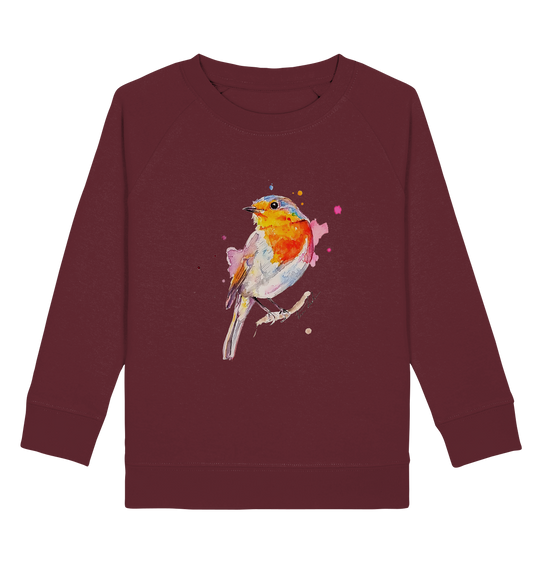 Buntes Rotkehlchen - Kids Organic Sweatshirt