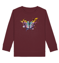 Lade das Bild in den Galerie-Viewer, Bunter Schmetterling - Kids Organic Sweatshirt
